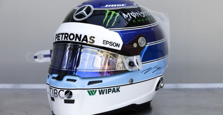 Bottas wearing helmet inspired by Häkkinen