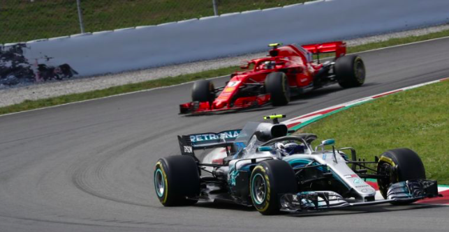 Vettel blames lack of grip for collision with Bottas