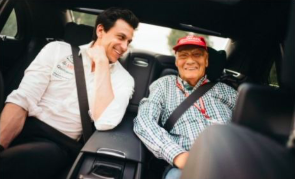 Wolff visits Lauda and says he'll be back in the pits!
