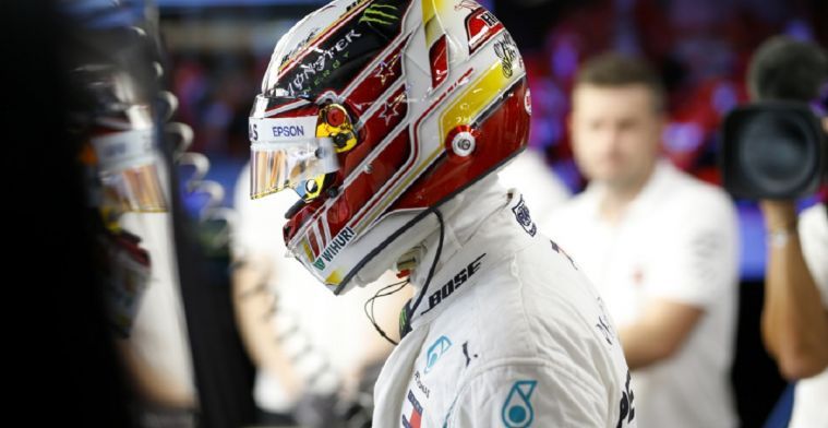 Hamilton happy with pole as Mercedes admit tyre strategy error