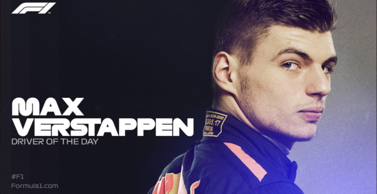 Verstappen wins Driver of the Day in Singapore!