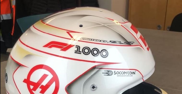 Check out Romain Grosjean's special F1 1000 helmet!
