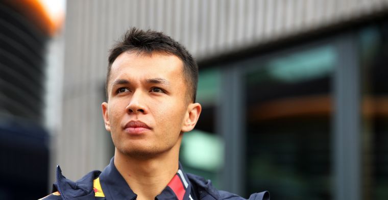 Alex Albon didn't find it easy in his first race for Red Bull 