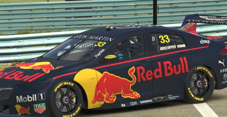 This is the new Red Bull car from Verstappen for his online race.