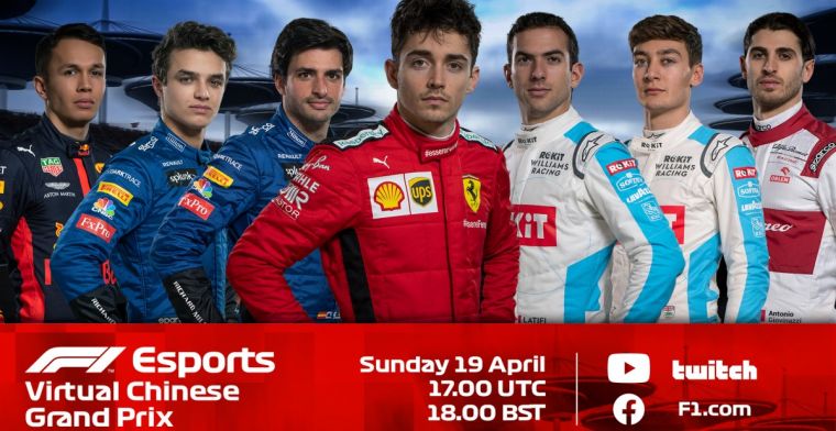How to follow the Virtual Chinese Grand Prix from 18:00 GMT