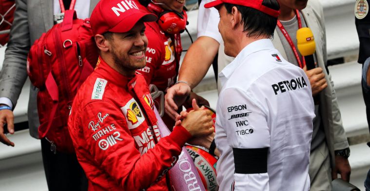 Mercedes team boss Toto Wolff flirts with Sebastian Vettel