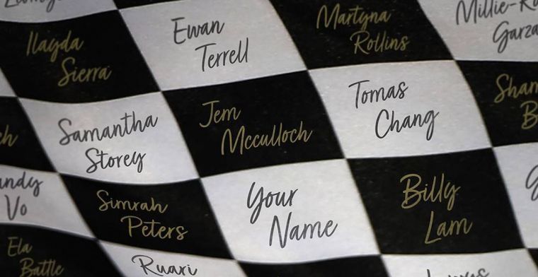 F1 is going to sell squares on the chequered flag for charity