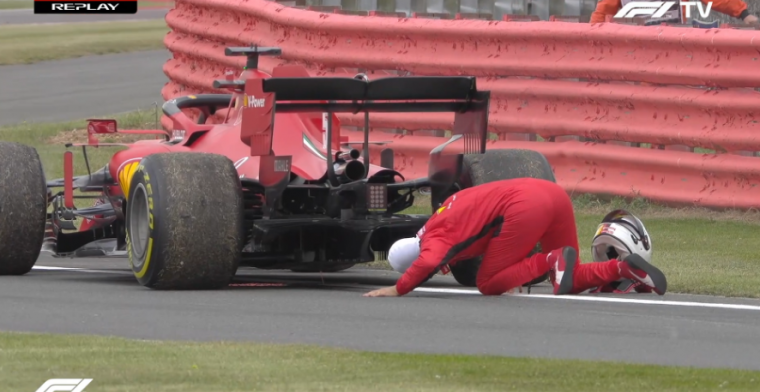 Ferrari van Vettel valt stil met motorproblemen in tweede vrije training