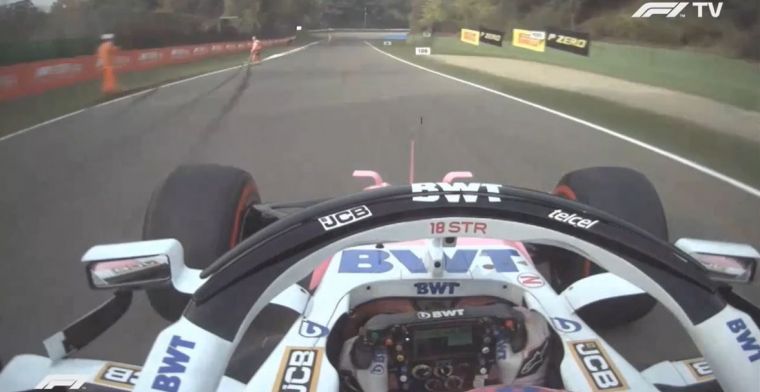 Onboard footage: Stroll almost hits marshall at top speed