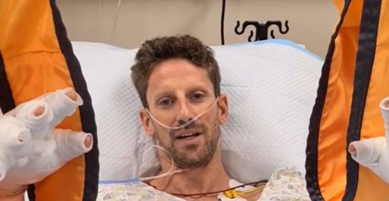 Grosjean responds for the first time: Would like to say I'm okay