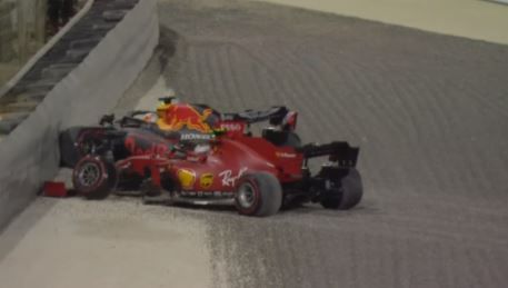 BREAKING: Verstappen and Leclerc both out after first lap collision