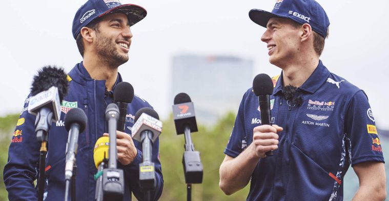 Ricciardo sees Verstappen developing enormously: 'That certainly helped him'