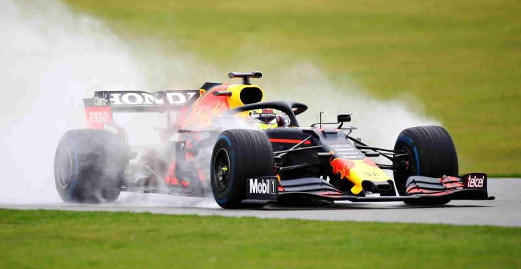 Images: Perez meets Red Bull car on wet Silverstone