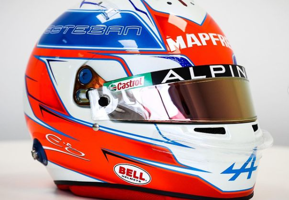 Alpine livery inspires Ocon to create a completely new helmet design