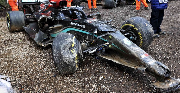 What was left for Mercedes to salvage from Bottas' wreckage?