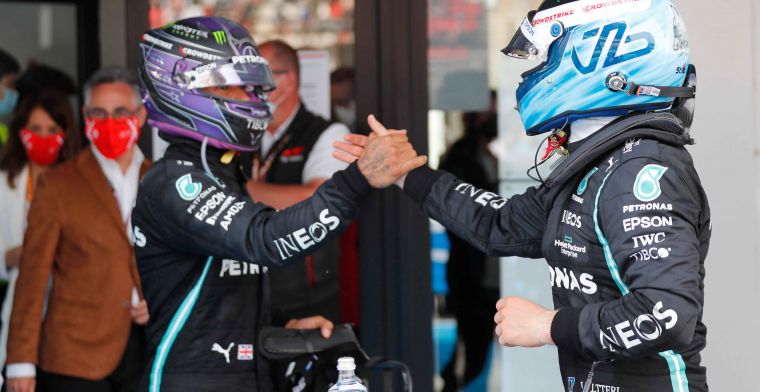Hamilton did not get past Bottas easily: 'In my mind we were racing'