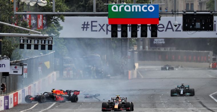 This is the damage the RB16B of Verstappen suffered after the Baku crash