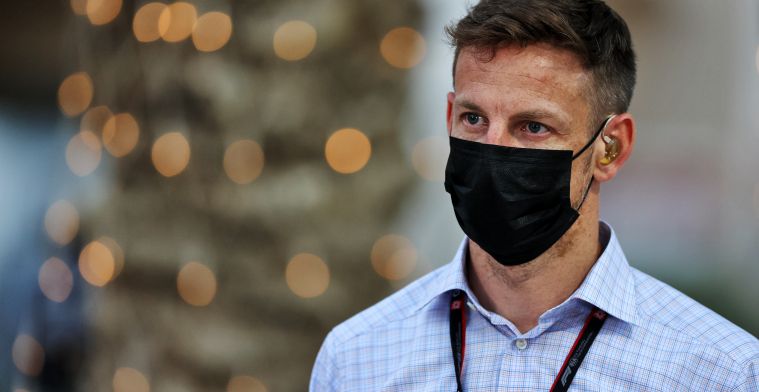 Button: 'He's angry and emotional seeing his friend and driver in the wall'
