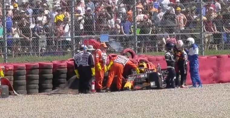 Watch: Big crash for Verstappen after colliding with Hamilton!