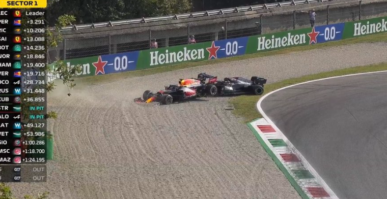 Watch: Verstappen and Hamilton crash together at Monza!