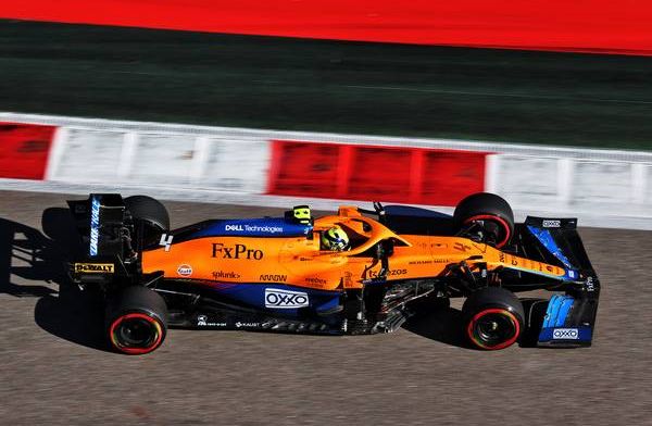 Norris on pole position for Russian GP, after Hamilton touches wall