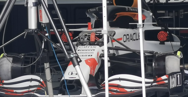 New white and red Red Bull Racing livery spotted in garage in Turkey