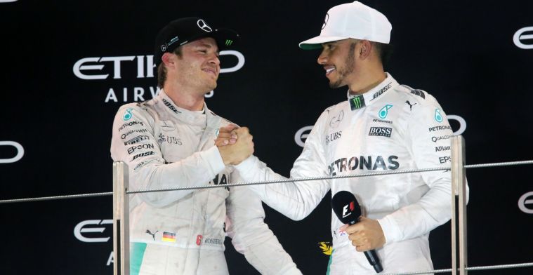 Rosberg decided to retire two metres after the line in Abu Dhabi