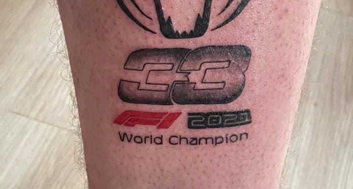 Dedicated Verstappen fan puts outcome of F1 2021 championship in tattoo