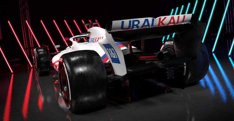 Haas present photos of new 2022 F1 car livery