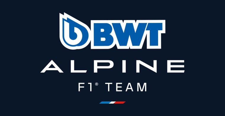 Alpine with pink sponsor: BWT Alpine F1 Team as of 2022