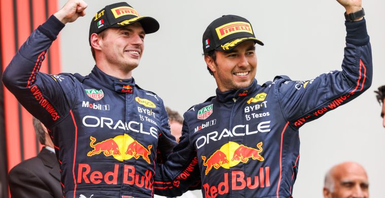 Verstappen and Perez are closest of all drivers in 2022
