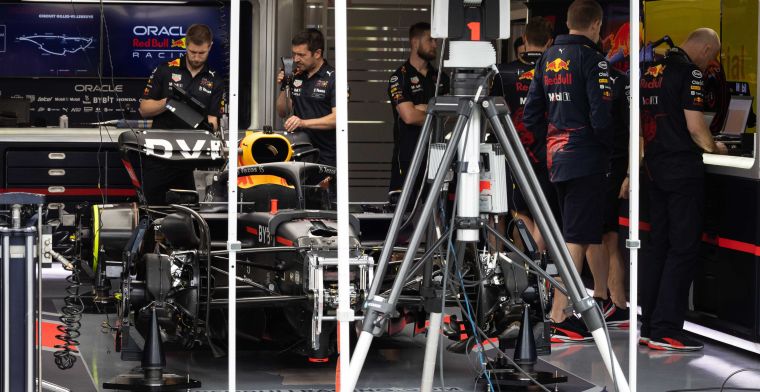 Red Bull Racing and Ferrari both work through after curfew in Canada