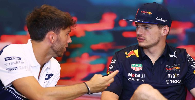 Gasly jokes: 'Will take maybe 15 laps until Verstappen is on P1'
