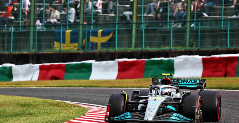 Mercedes drives with bigger rear wing, but fears Alpines Sunday