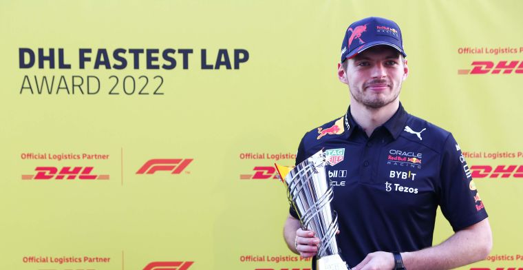 Another award for Red Bull: Verstappen receives Fastest Lap Award