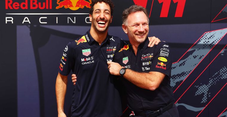 Horner recupera Ricciardo: Molto emozionato per il suo ritorno.