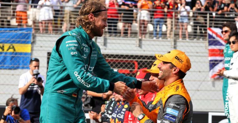 Ricciardo über 'Freund' Vettel: 'Das kommt in der Startaufstellung nicht so häufig vor'.