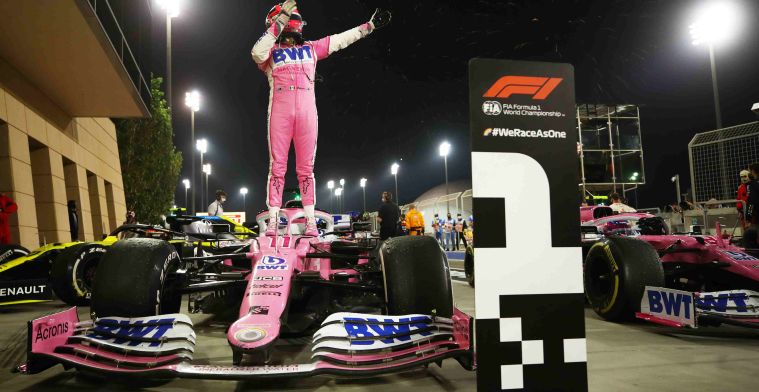 La première voiture de F1 gagnante de Perez sera mise aux enchères