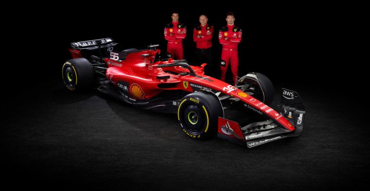 Leclerc and Sainz show new Ferrari team kit for 2023 F1 season