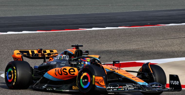 McLaren sigue experimentando en 2023: También anuncios dinámicos en el casco