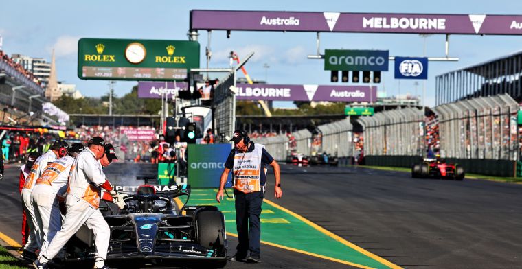 Mercedes ha trovato la causa dell'incendio del motore di Russell in Australia