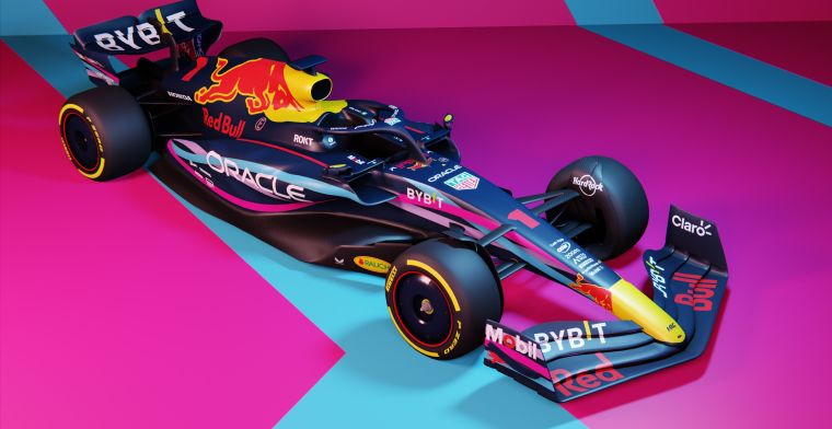 Verstappen drives this new RB19 livery in Miami