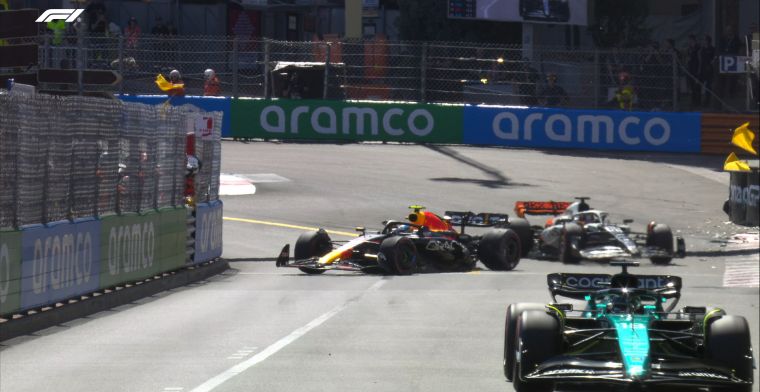 Painful! Perez crashes in Q1 and is out of qualifying Monaco