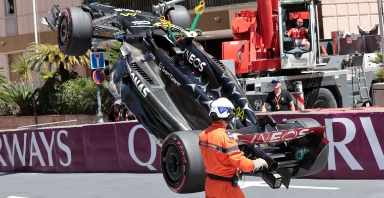 Wolff jokes after crash: 'The person in the crane is from Cirque du Soleil'