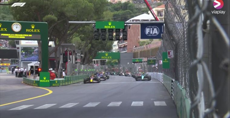 Verstappen stays ahead of Alonso at start of Monaco GP, drama at the back