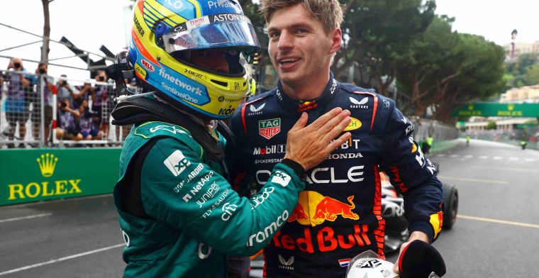 Alonso steals the show in Verstappen and Red Bull's victory photo at Monaco