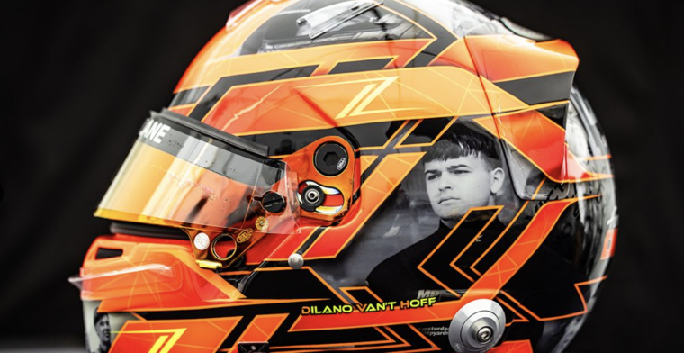 Teammate Van 't Hoff honours him with special helmet design