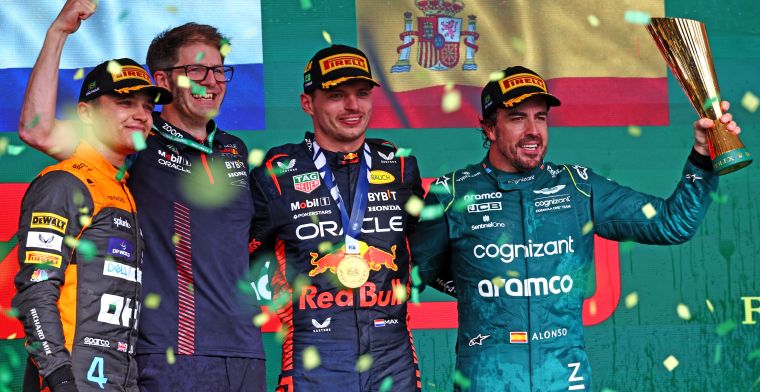 Notas medias tras el GP de Brasil | Alonso cae un puesto, Verstappen 1º