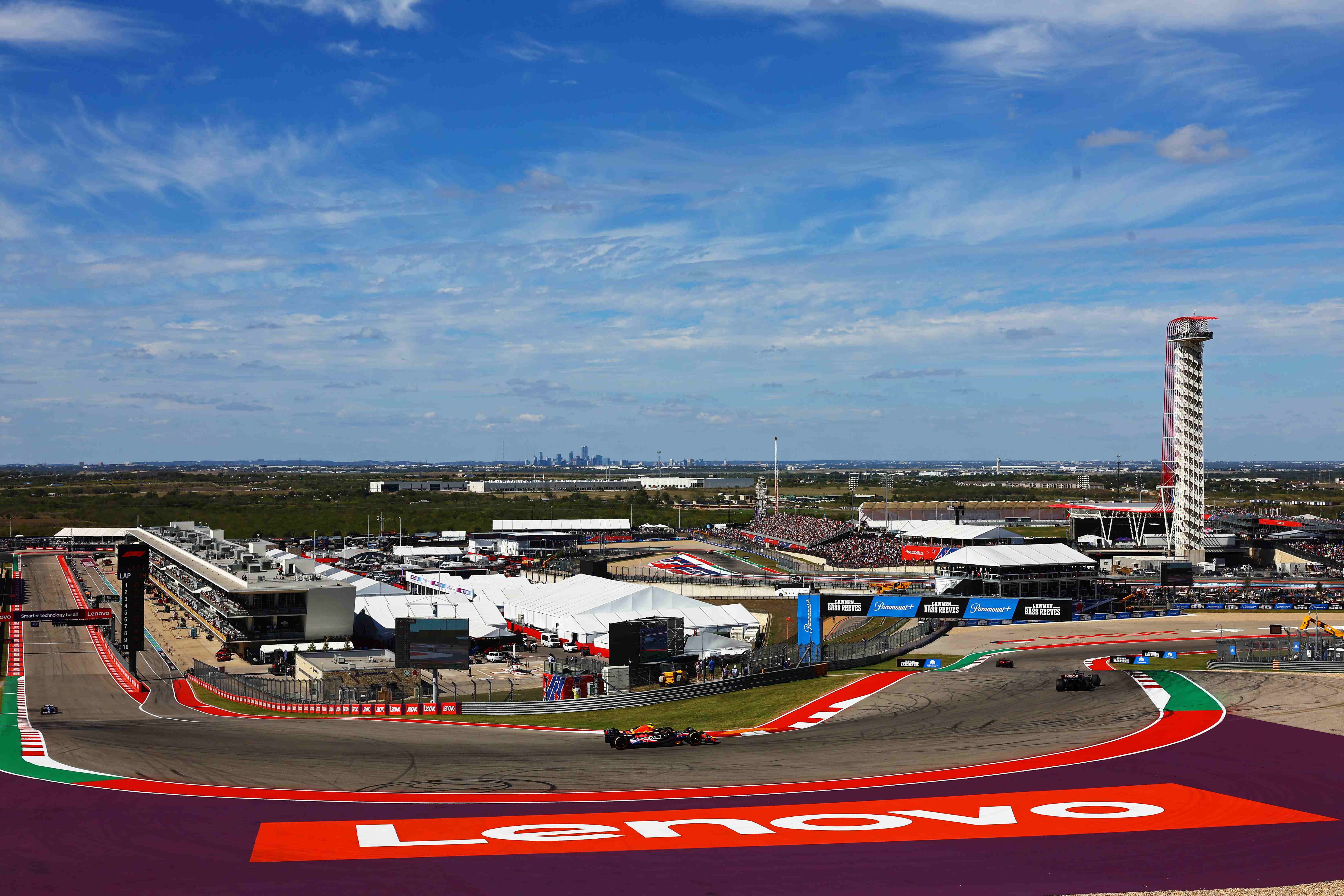 Pista De Corridas De Carros De Luxo, Tal Como Vista De Cima a