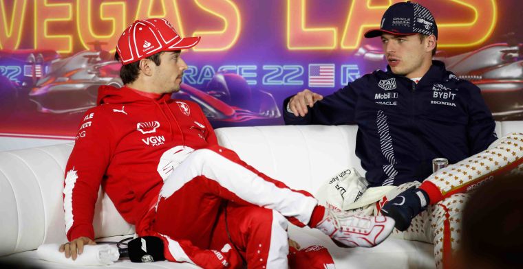 Verstappen in der FIA-Pressekonferenz mit Leclerc zum GP von Abu Dhabi
